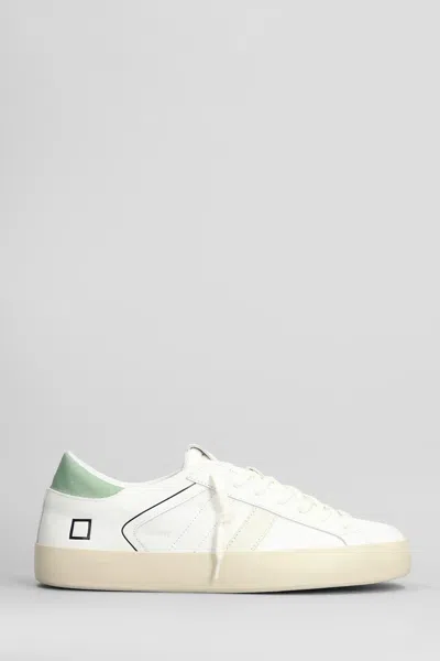 Date Hill Low Sneakers In White Suede And Leather In White Army
