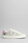 Date D.a.t.e. Hill Low Sneakers In Platinum