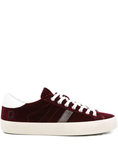 Date Hill Low Velvet Sneakers In Red