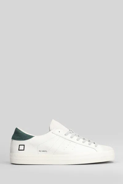 Date Hill Low Vintage Sneakers In Grey Suede And Leather In White