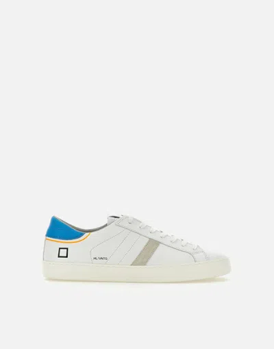 Date D.a.t.e. Hill Low Vintage White Turquoise Leather Sneakers