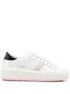 Date D.a.t.e. Hill Low Platform White Leather Sneakers In White