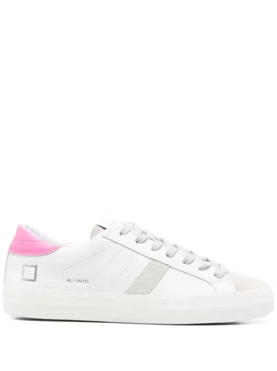 Date Hill Low Vintage Sneakers In White Suede And Leather