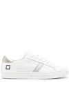 Date Leather Platform Sneakers In White