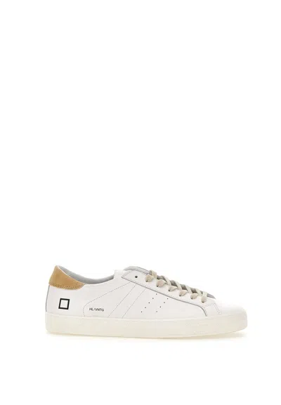 Date Hillow Vintage Calf Leather Sneakers In White