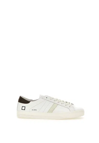 Date Hillow Vintage Calf Leather Sneakers In White