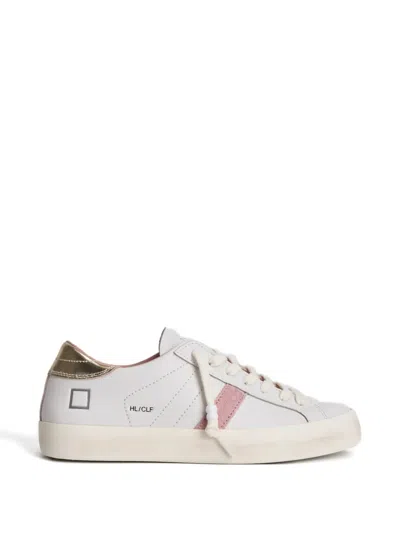 Date Hl/clf Side-stripe Low-top Sneakers In White