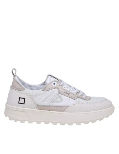 Date Kdue Sneakers In White Suede And Leather