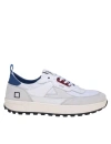 DATE KDUE SNEAKERS IN WHITE/BLUE SUEDE AND LEATHER