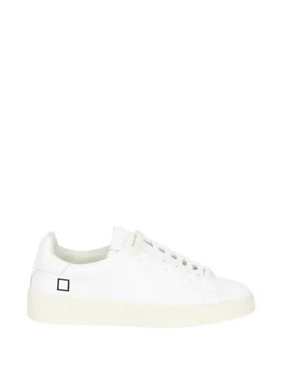 Date Lace-up Sneakers In White