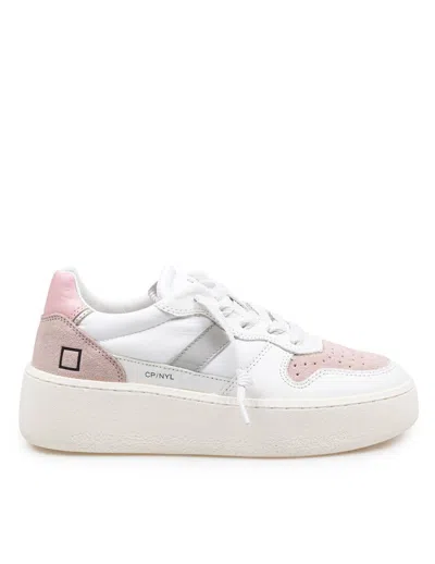 DATE D.A.T.E. LEATHER AND SUEDE PLATFORM SNEAKERS