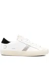 Date Leather Lace-up Low-top Sneakers In White