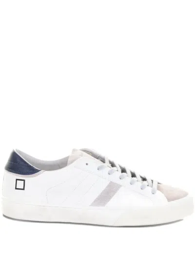 Date Leather Panel Sneakers In White
