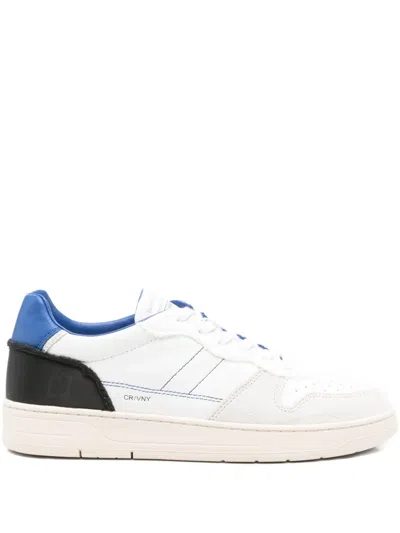 Date Leather Panel Trainers In White