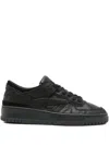 Date Leather Panelled Low-tops Sneakers In Black