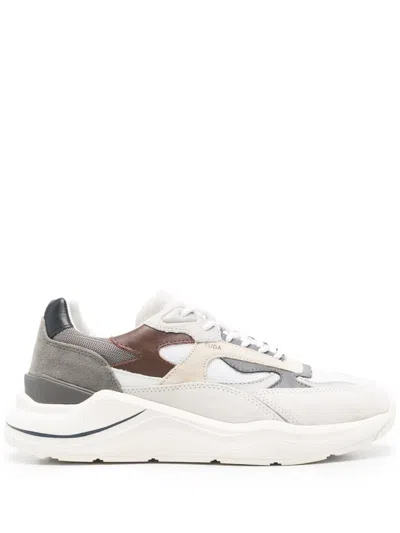 Date Leather Panelled Sneakers In Multi