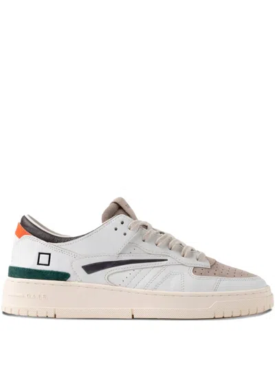 DATE LEATHER PANELLED TRAINERS