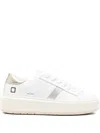 Date Leather Platform Sneakers In White