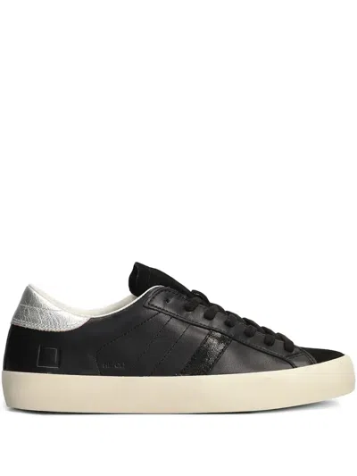Date Leather Sneakers In Black