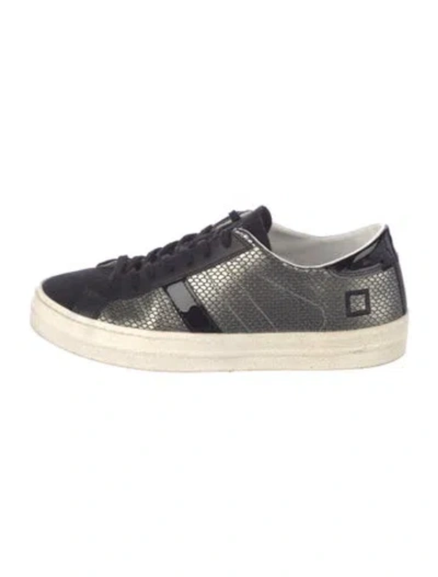 Pre-owned Date Leather Sneakers In Black