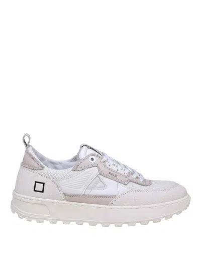 Date Leather Sneakers In Blanco