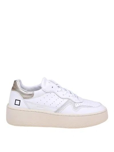 Date Leather Trainers In Plata