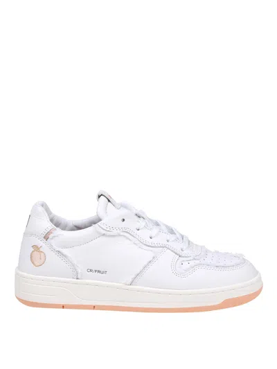 Date Leather Trainers In Rosado