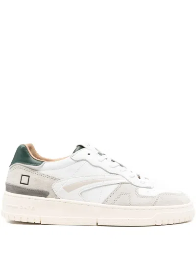 Date Leather Sneakers In White
