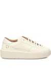Date Leather Sneakers In White