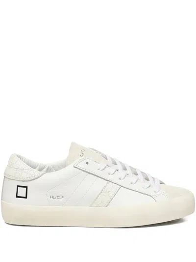 Date Leather Sneakers In White