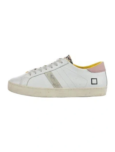 Pre-owned Date Leather Sneakers In White