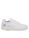 Date Court Sneakers In White Suede And Leather In White