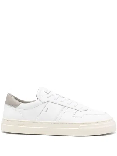 Date Leather Sneakers In White