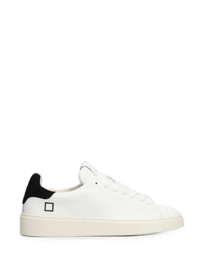 Date Levante Contrast-heel Sneakers In White
