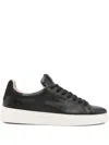 Date Levante Leather Lace-up Sneakers In Black