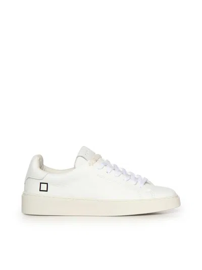 Date Levante Leather Sneaker In White
