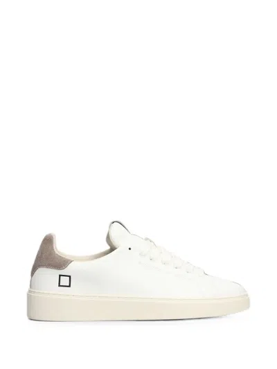 Date Levante Leather Sneakers In White