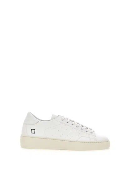 Date Levante Leather Trainers In White