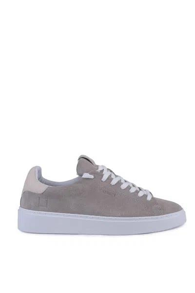 Date Levante Suede Sneakers In White-beige
