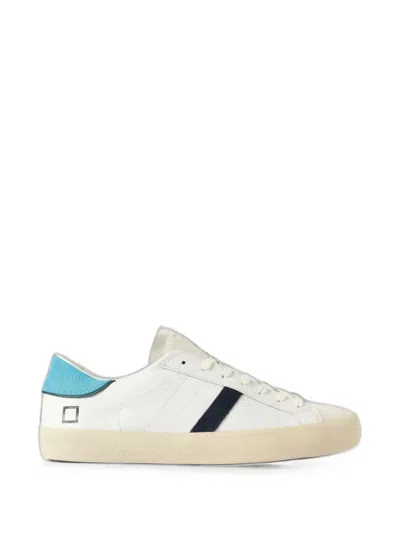 Date Logo-patch Panelled Sneakers In White