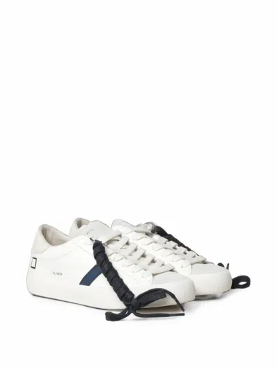Date Logo-print Low-top Sneakers In White
