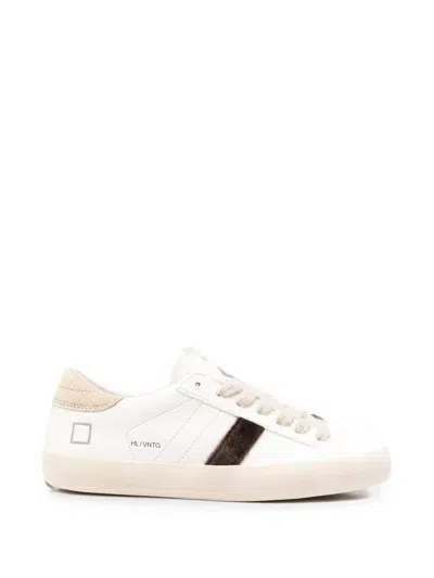 Date Logo-print Panelled Sneakers In White
