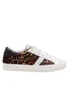 Date D.a.t.e. Low-top Sneakers In Animal-print Pony Skin In Multi