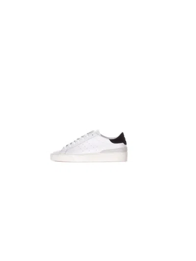 Date Sonica Panelled Leather Sneakers In White