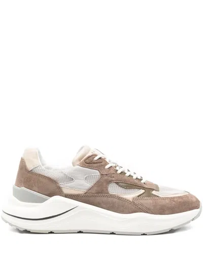 Date Mesh-panelled Sneakers In Brown