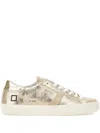 Date Metallic-effect Sneakers In Neutral