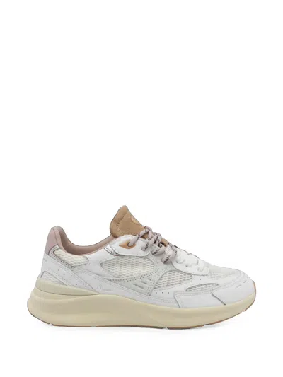 Date Musa Panelled Leather Sneakers In White
