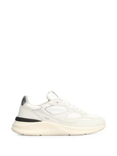Date Musa Panelled Metallic-effect Sneakers In White