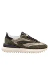 Date D.a.t.e. Nylon And Suede Running Sneakers In Green