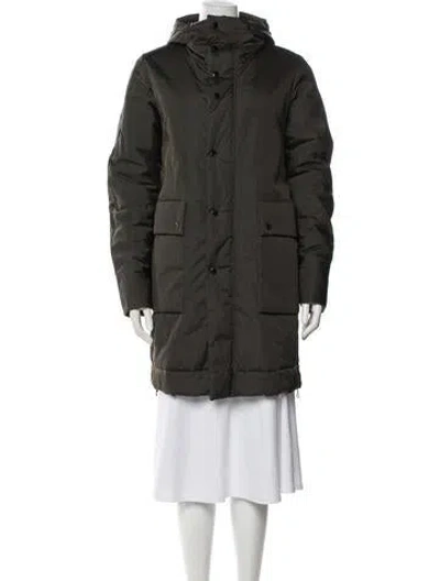 Pre-owned Date Nylon Down Jacket In Green